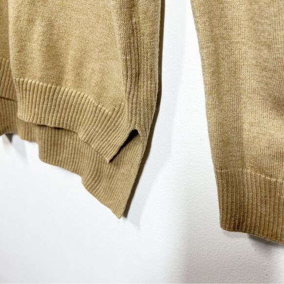 Gap Designed + Crafted Women’s Size Large Turtleneck High Low Sweater Khaki Tan - Picture 3 of 6